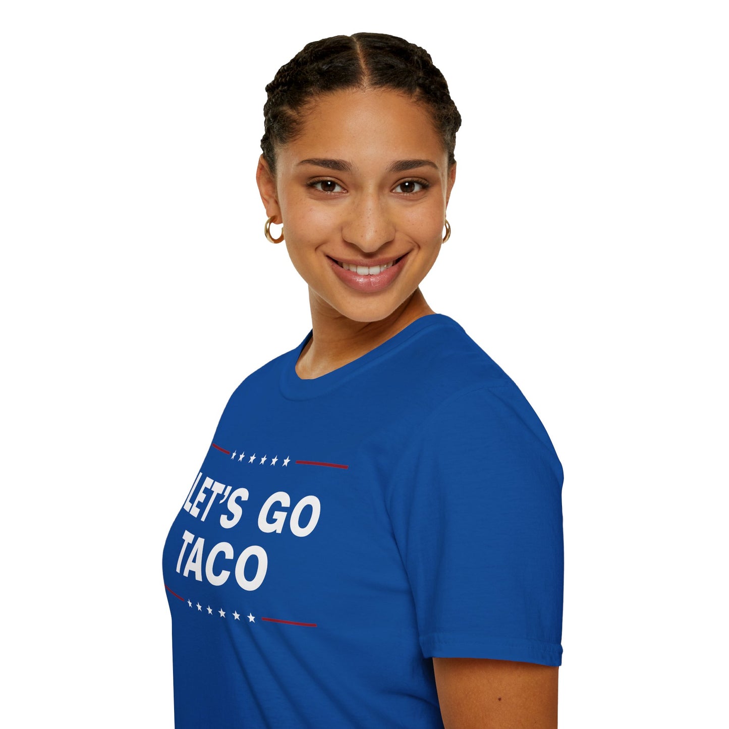 Let's Go Taco Unisex Softstyle T-Shirt, Taco Lover Gift, Funny Foodie Shirt, Casual Wear, Taco Tuesday Tee