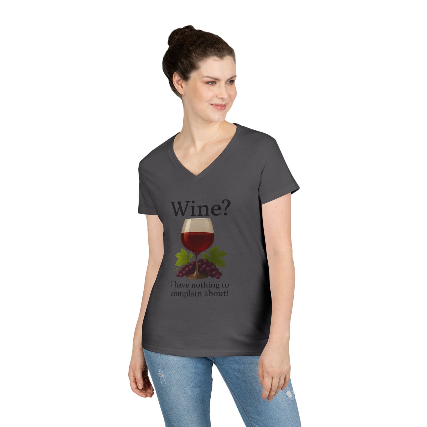 Wine Lover's V-Neck T-Shirt, Fun Wine Quote Tee, Gifts for Her, Casual Summer Top, Ladies' Wine Shirt