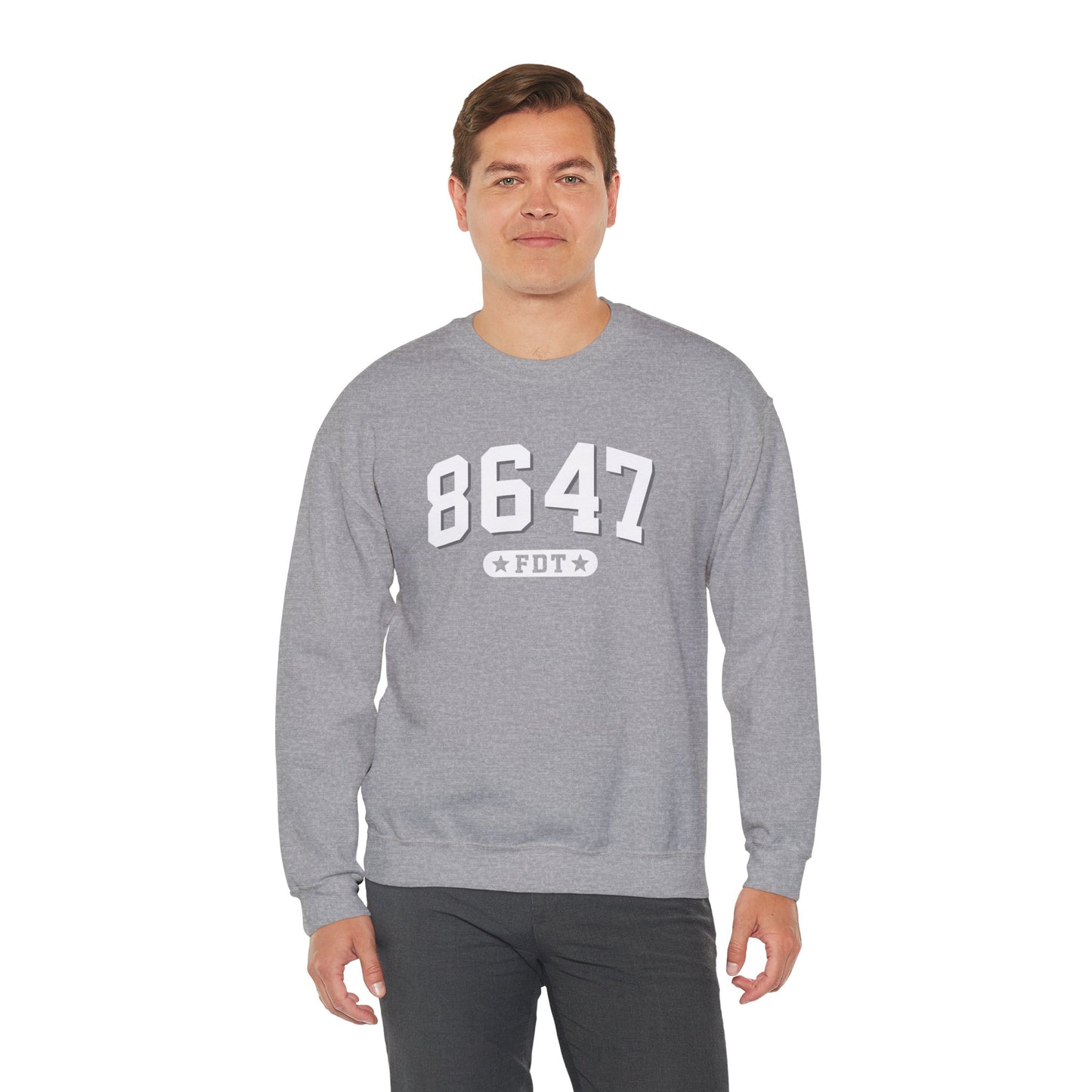 8647 FDT unisex Crewneck Sweatshirt, Stand with FDT Sweatshirt, No Trump Crewneck, Anti-Fascism Sweatshirt, unisex crewneck sweatshirt