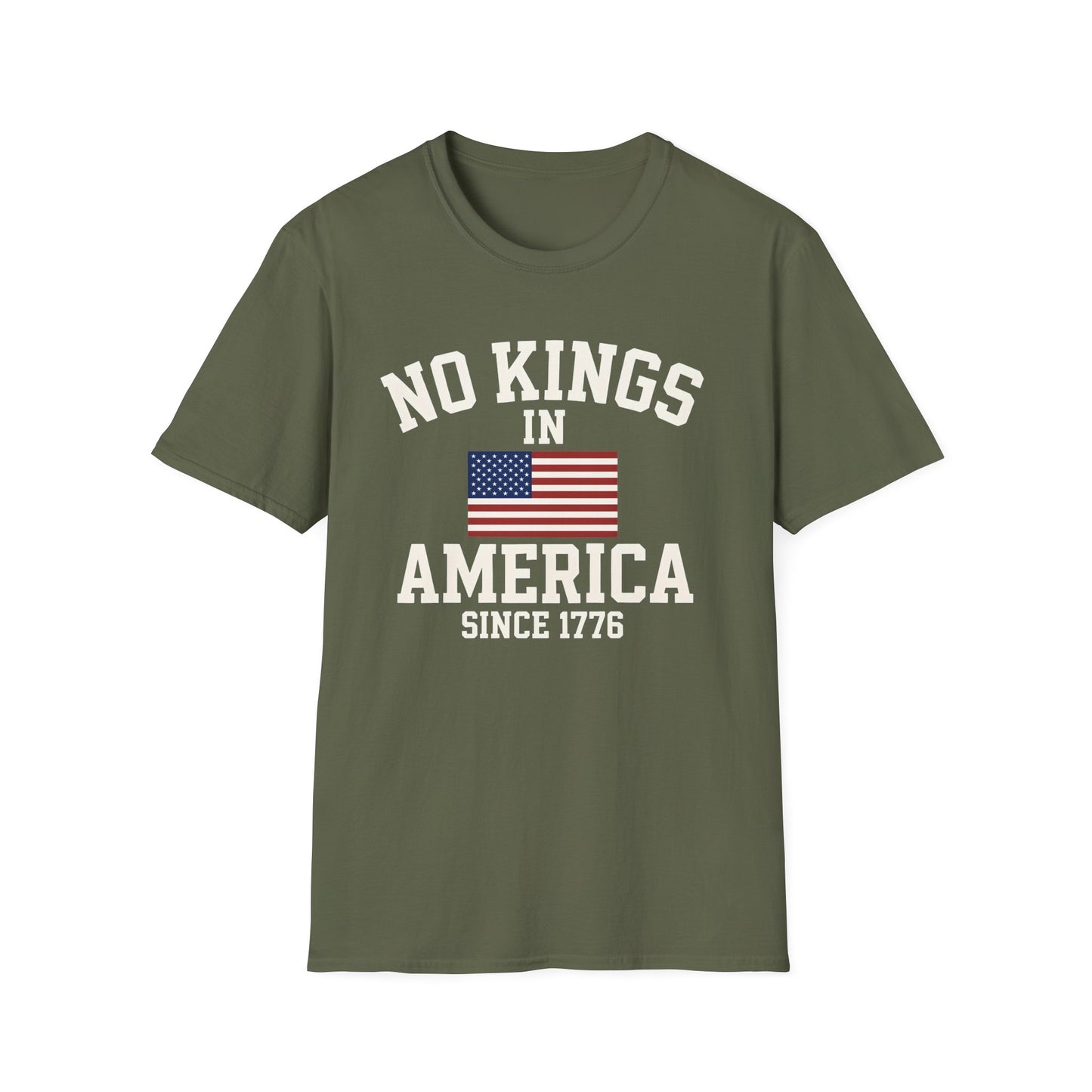 No Kings T-Shirt: No Kings in America Design, Patriotic Tee, Casual Wear, 4th of July Gift, Independence Day Shirt, Political [...]