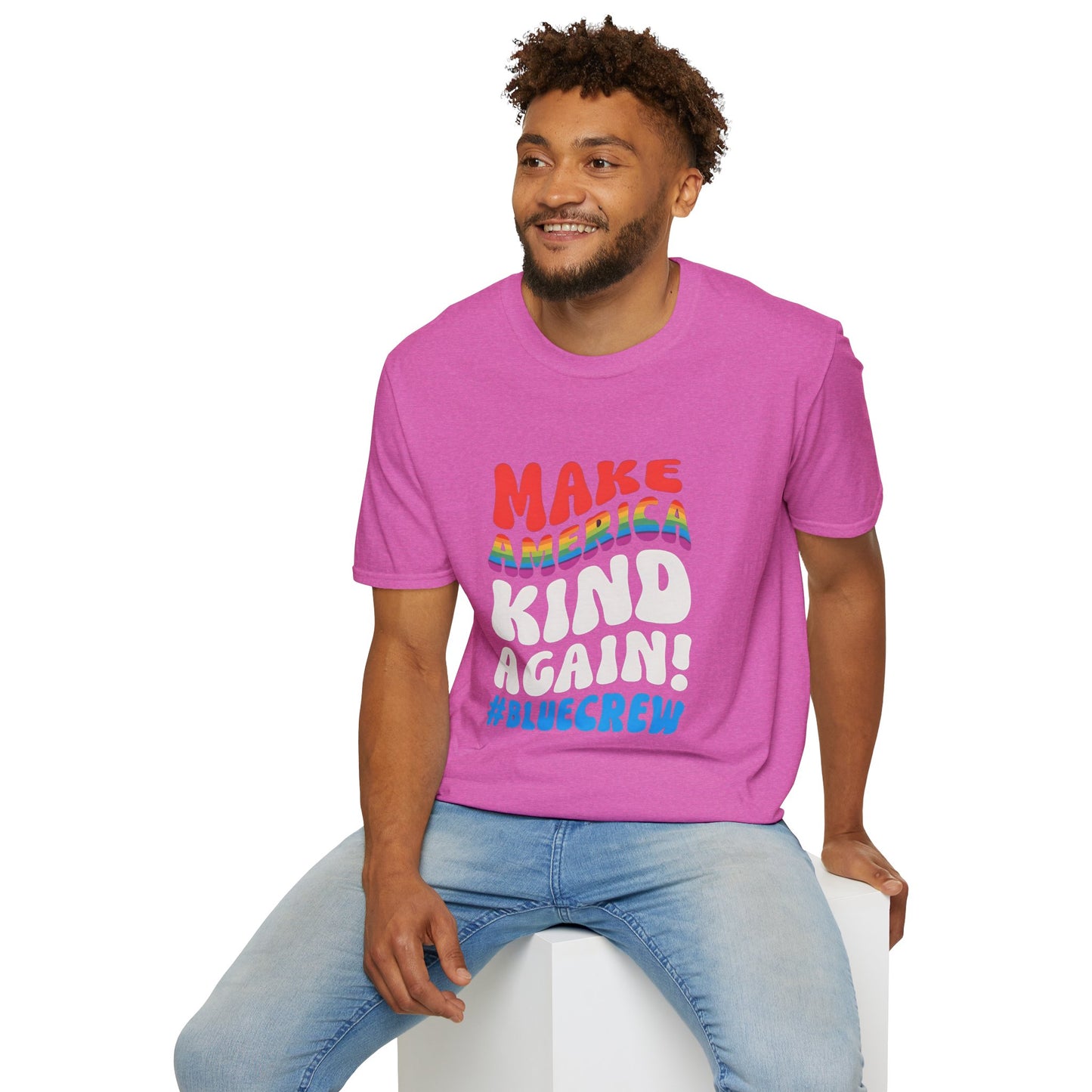 Make America Kind Again #BlueCrew T-Shirt,  Unisex #BlueCrew Tee, #BlueCrew Gear, Anti MAGA Tee, Anti Fascist Tee