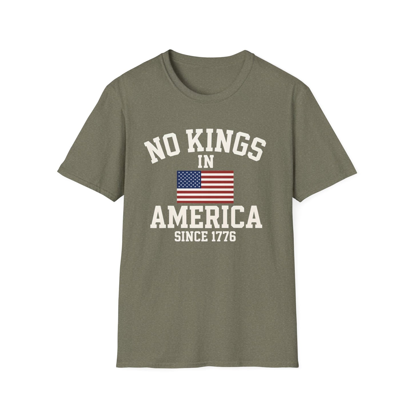 No Kings T-Shirt: No Kings in America Design, Patriotic Tee, Casual Wear, 4th of July Gift, Independence Day Shirt, Political [...]