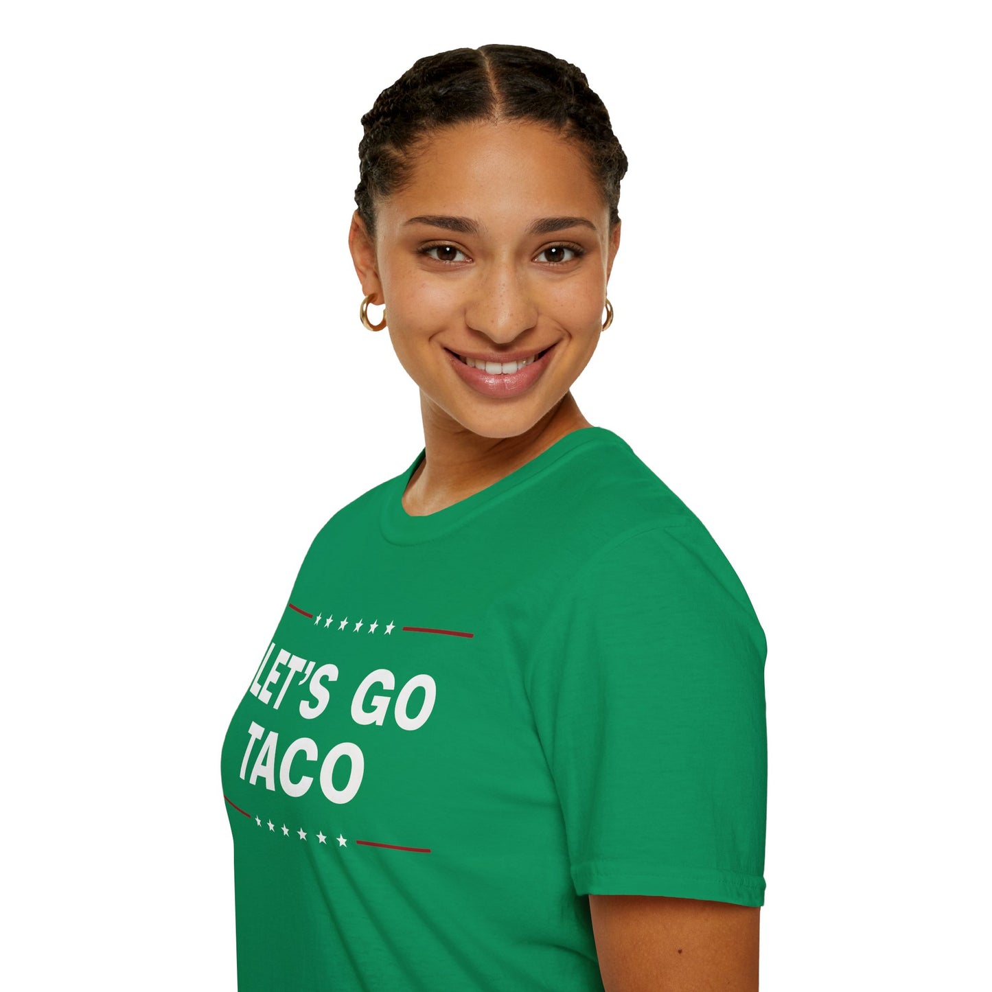 Let's Go Taco Unisex Softstyle T-Shirt, Taco Lover Gift, Funny Foodie Shirt, Casual Wear, Taco Tuesday Tee