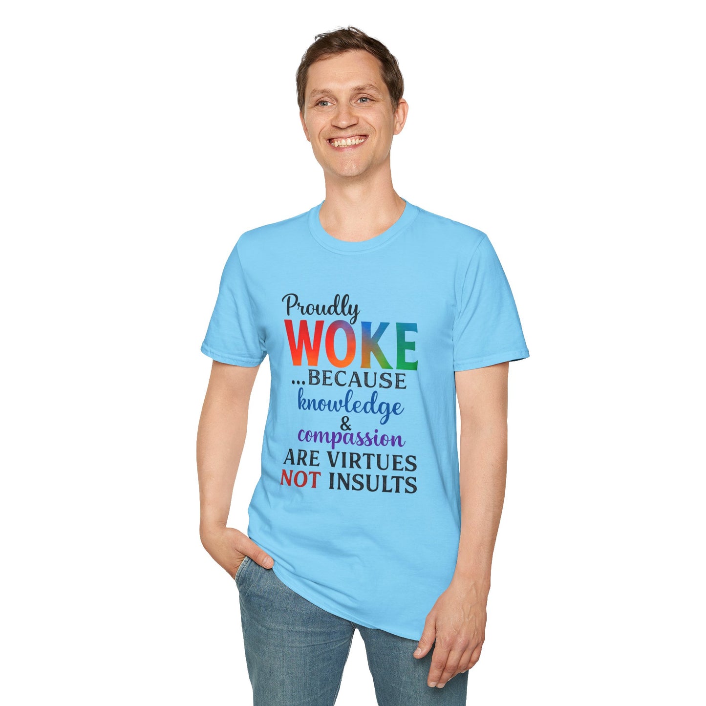 Woke Message Unisex T-Shirt, Softstyle Tee for Activism, Awareness, Unique Gift for Friends, Social Justice Apparel, Comfortable [...]