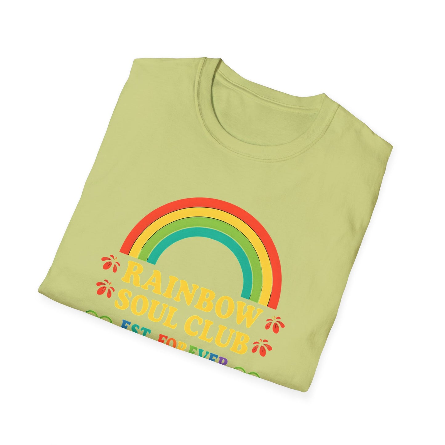 Rainbow Soul Club Pride T-Shirt, Retro Pride Tee, Cute Gift for Friends, LGBTQ+ Celebration Shirt, Summer Vibes Apparel, Casual Everyday