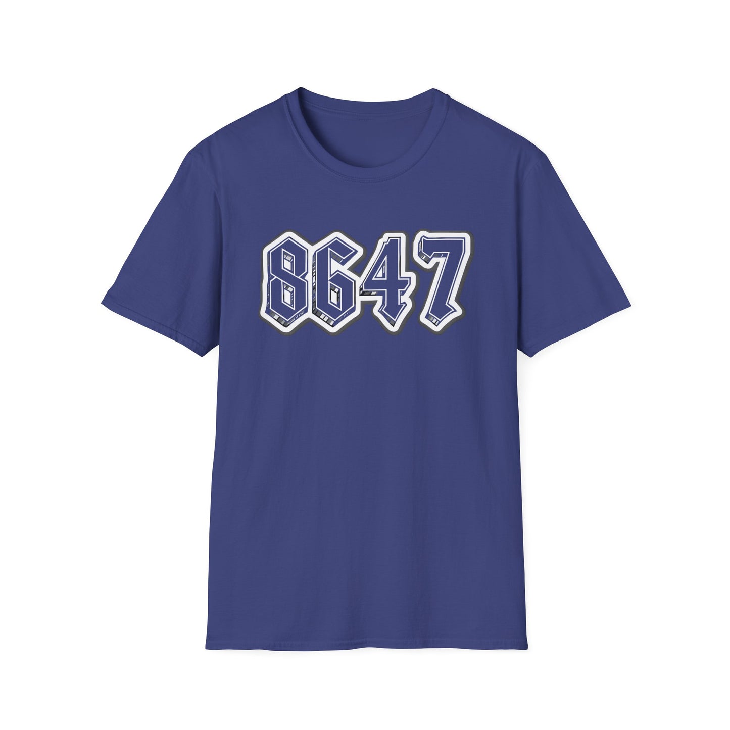 8647 front and back Softstyle T-Shirt with Quirky Slogan, Great for Casual Wear, Gift for Friends, Unique Birthday Present, Everyday Humor