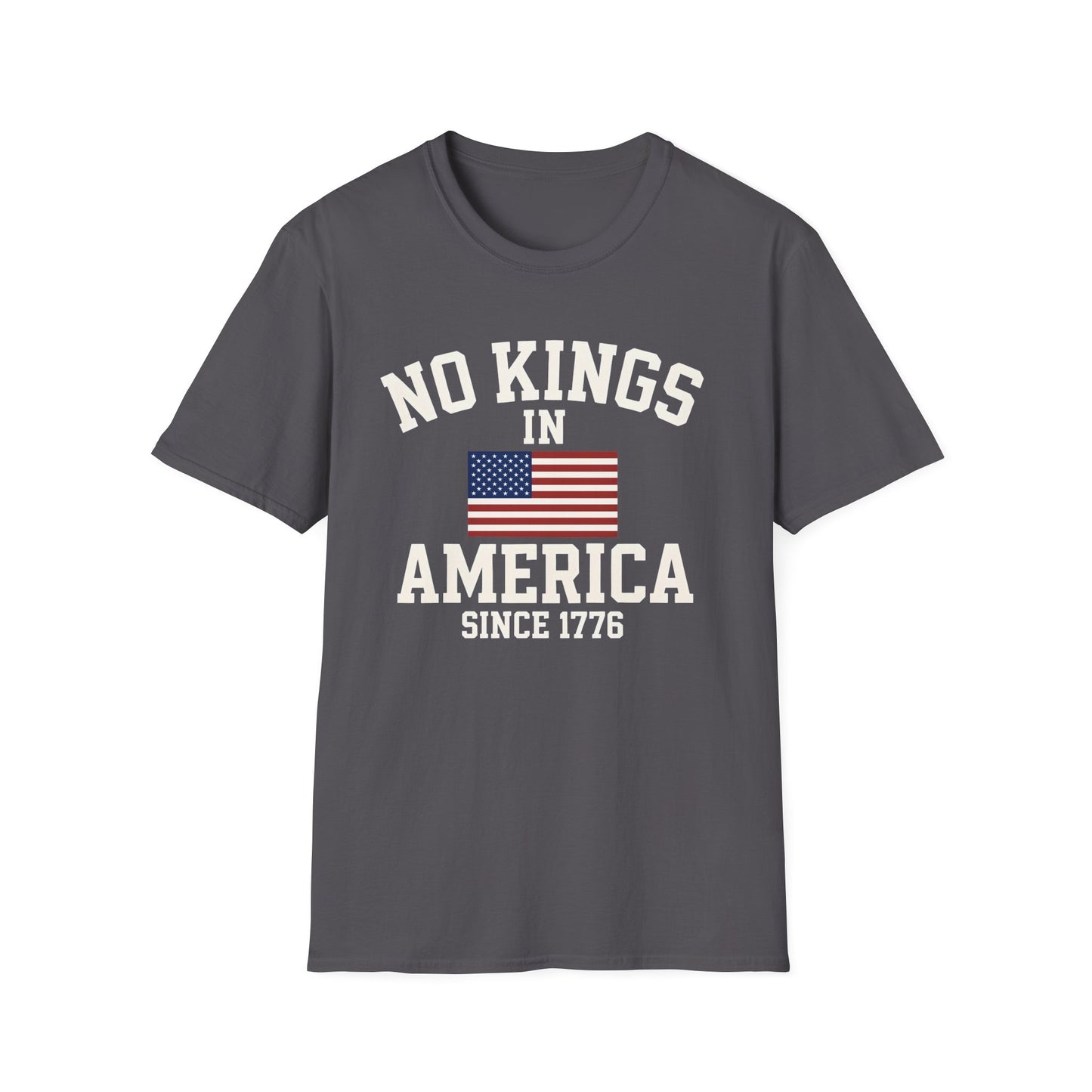 No Kings T-Shirt: No Kings in America Design, Patriotic Tee, Casual Wear, 4th of July Gift, Independence Day Shirt, Political [...]