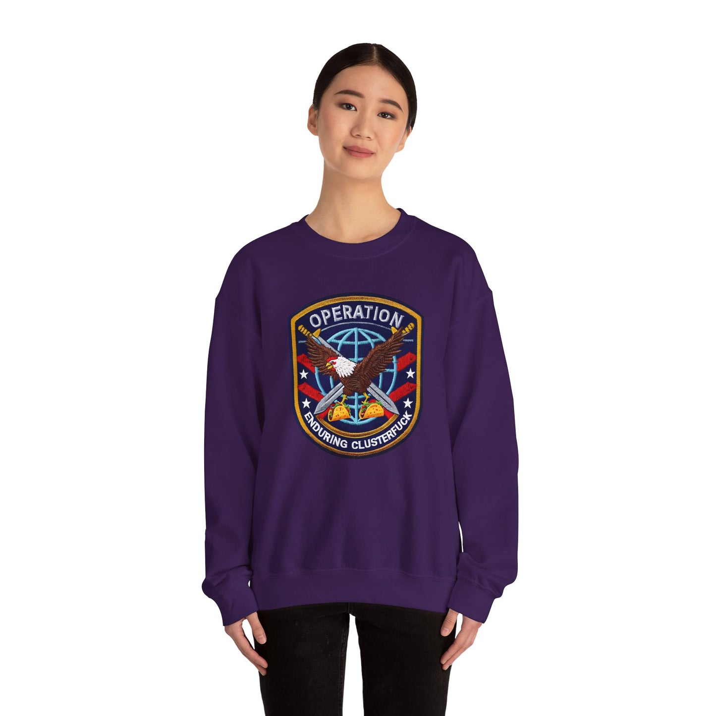 Operation Enduring Clusterfuck crewneck Sweatshirt, Political Statement Sweatshirt, Anti Fascism Sweatshirt, Support Ukraine Crew Neck