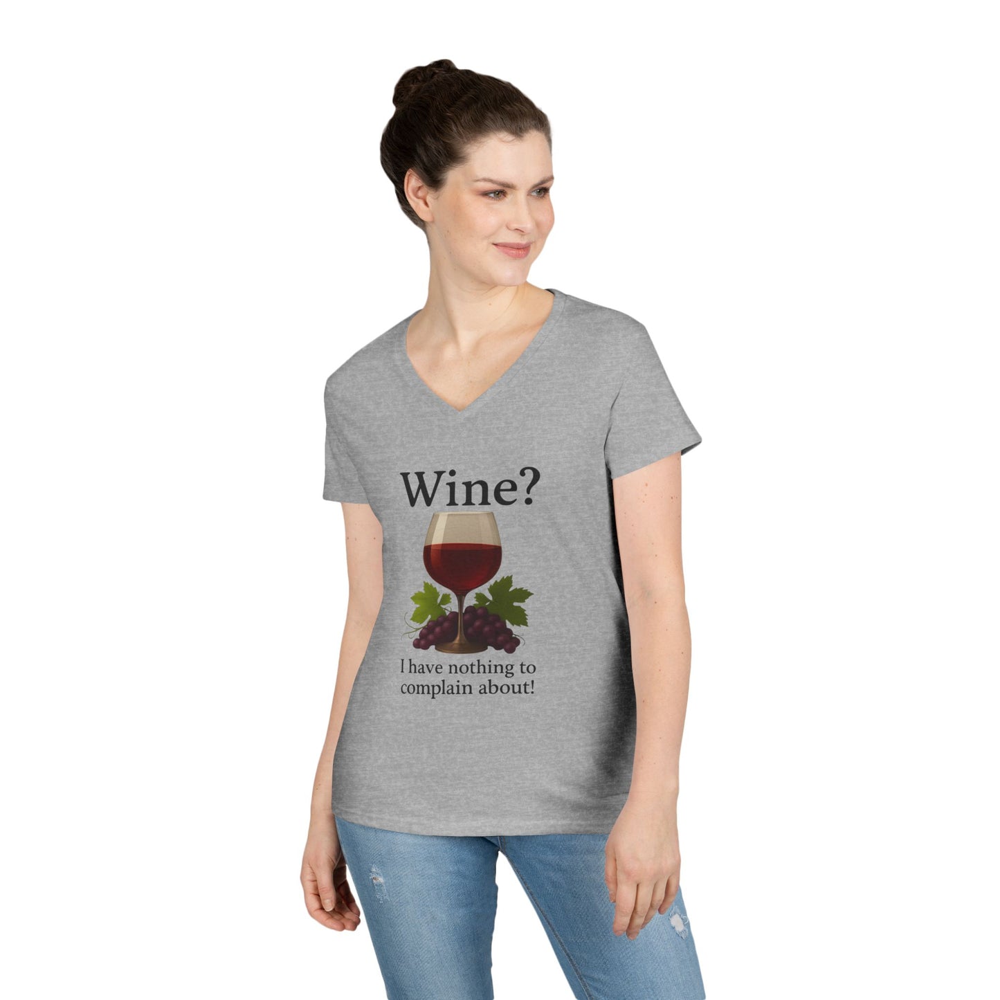 Wine Lover's V-Neck T-Shirt, Fun Wine Quote Tee, Gifts for Her, Casual Summer Top, Ladies' Wine Shirt