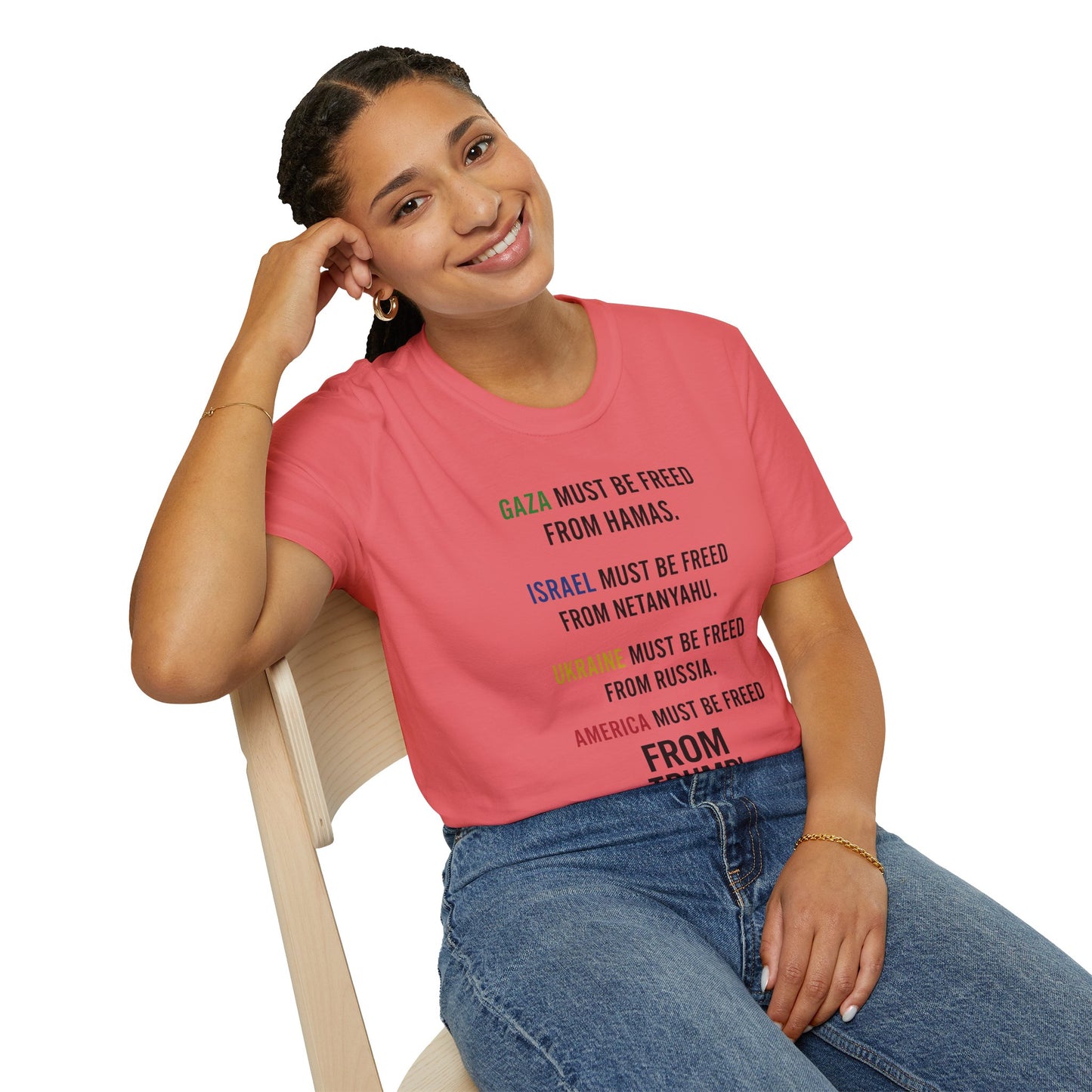 Protest Statement T-Shirt | Graphic Tee for Activists | Unisex Softstyle Shirt | Comfortable Casual Wear | Social Justice Fashion | [...]