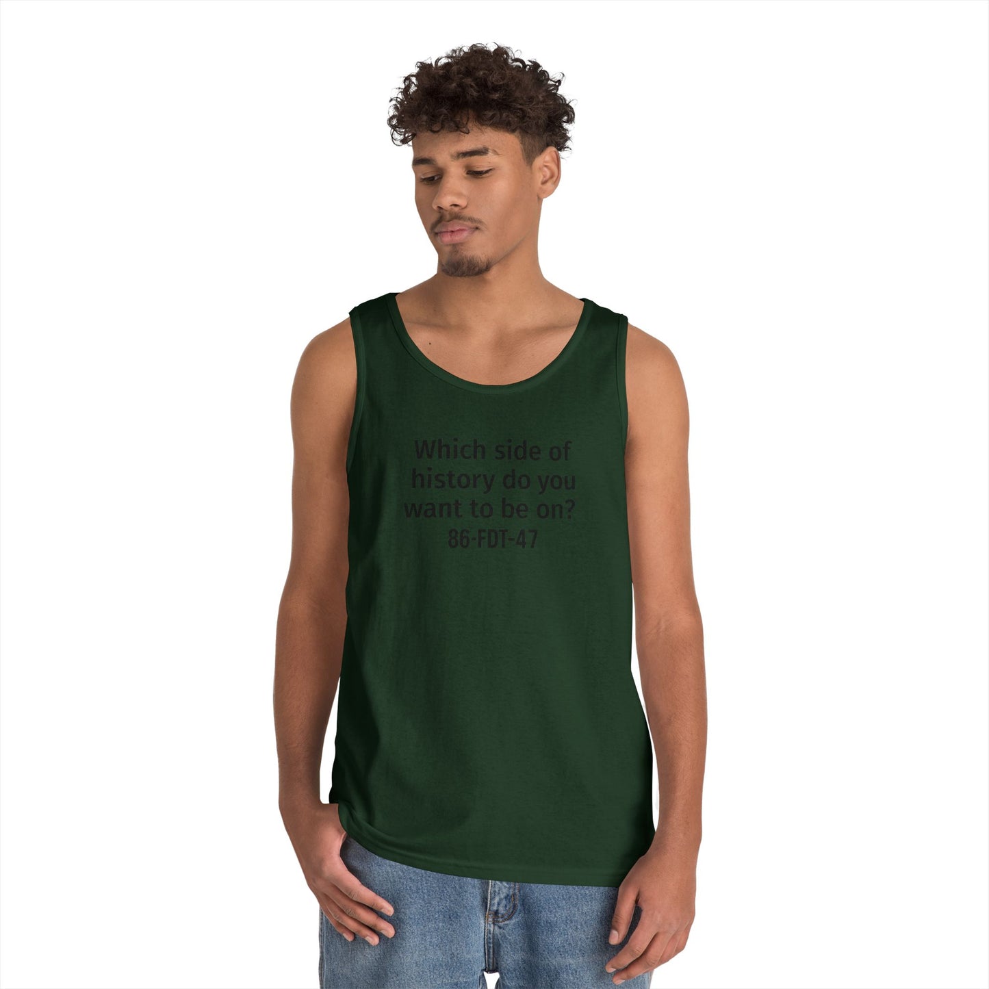 Which side of History?  Unisex Tank Top, Casual Wear, History Lover's Gift, Affirmation Shirt, Summer Fashion, Thought-Provoking Apparel