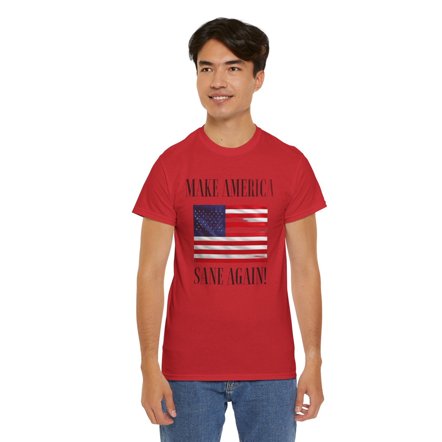 Make America Sane Again! T-Shirt, Unisex Graphic T-Shirt, Political Statement Tee, Anti Fascism, Anti MAGA