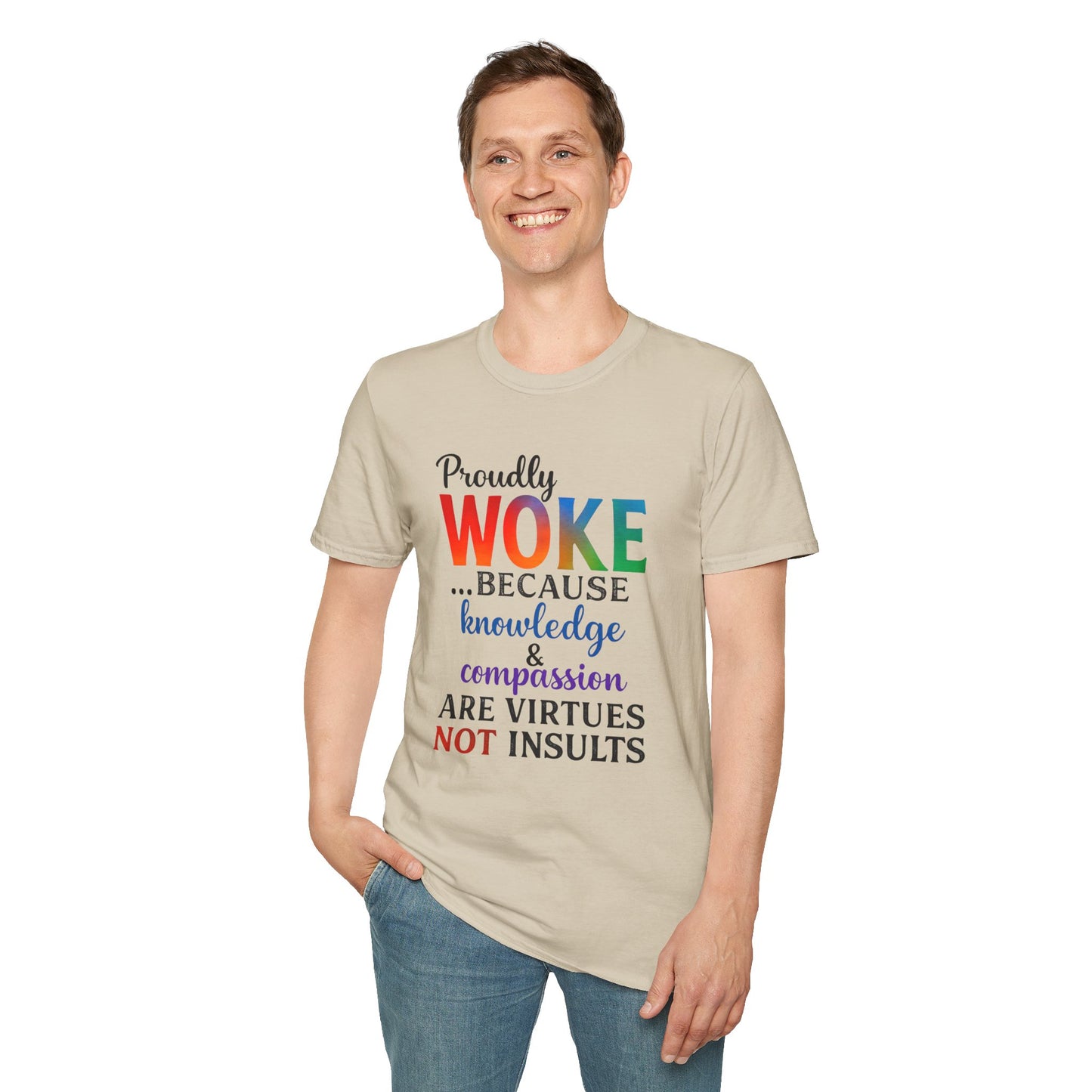 Woke Message Unisex T-Shirt, Softstyle Tee for Activism, Awareness, Unique Gift for Friends, Social Justice Apparel, Comfortable [...]