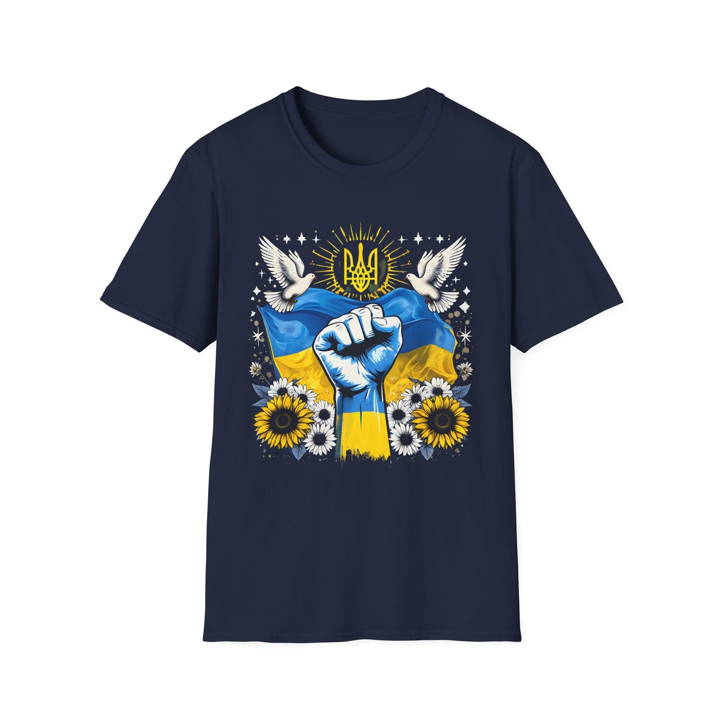Uplifting Ukraine Unisex T-Shirt, Support Ukraine Tee, Softstyle Graphic Tee, Protest Apparel, Gift for Activists, Everyday Wear
