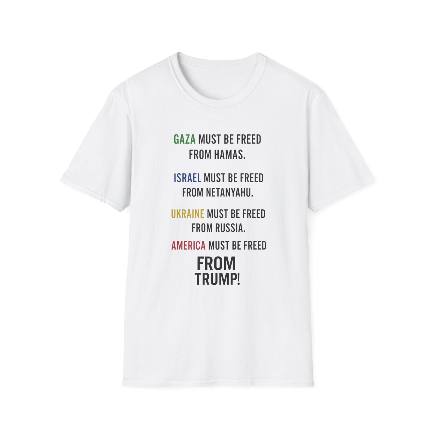 Protest Statement T-Shirt | Graphic Tee for Activists | Unisex Softstyle Shirt | Comfortable Casual Wear | Social Justice Fashion | [...]
