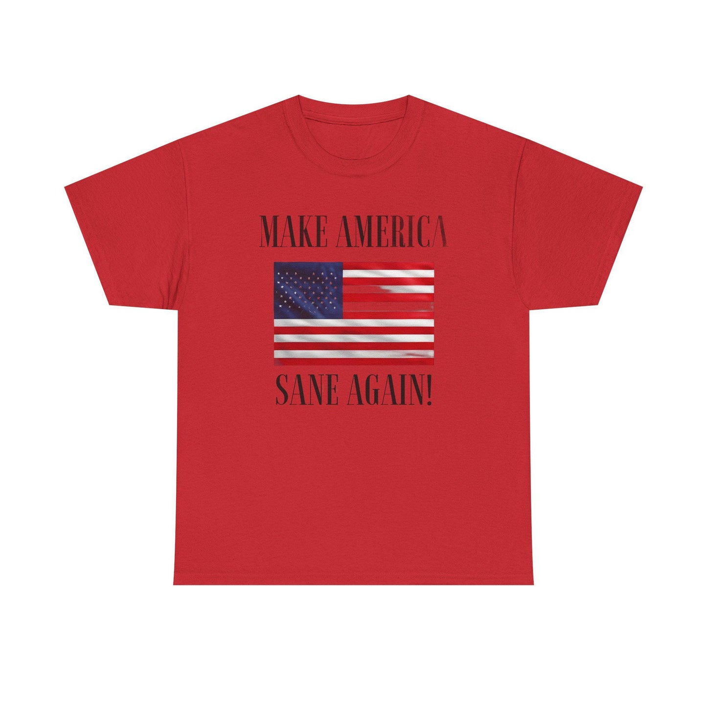 Make America Sane Again! T-Shirt, Unisex Graphic T-Shirt, Political Statement Tee, Anti Fascism, Anti MAGA, Pro Democracy Tee